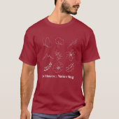「天と自然が歌うように」フラワーラインアート Tシャツ (正面)