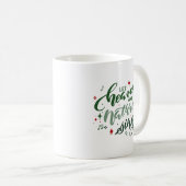 天と自然が歌うクリスマスマグ コーヒーマグカップ (正面右)