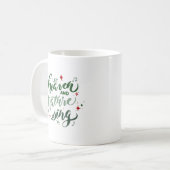 天と自然が歌うクリスマスマグ コーヒーマグカップ (正面左)