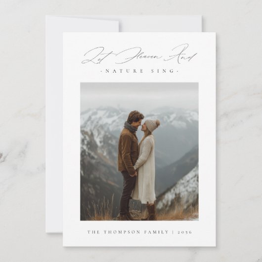 天と自然が歌う写真入り宗教スクリプトカード シーズンカード (正面)