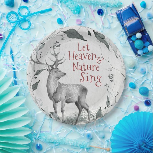 天と自然が歌う、クリスマス・キャロル ペーパープレート (パーティー)