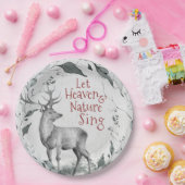 天と自然が歌う、クリスマス・キャロル ペーパープレート (パーティー)