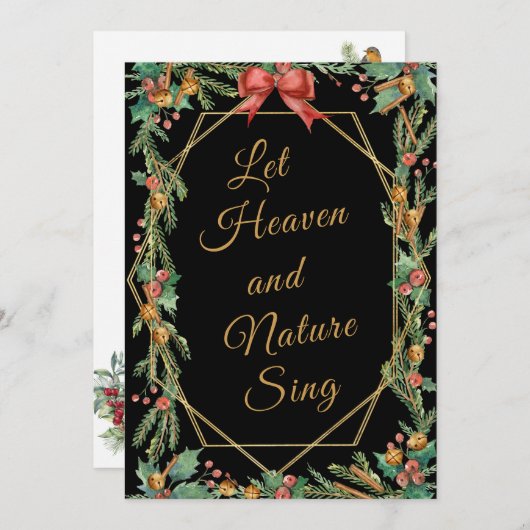 天と自然が歌う - ゴールドフレーム - 自然 シーズンカード (正面/裏面)