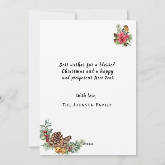 天と自然が歌う - ゴールドフレーム - 自然 シーズンカード (裏面)