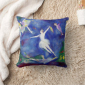 天にモダンある印象派のバレリーナ クッション (ブランケット)