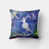 天にモダンある印象派のバレリーナ クッション (裏面)