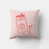 天に二物  赤とピンクの特別なマッチ クッション (裏面)