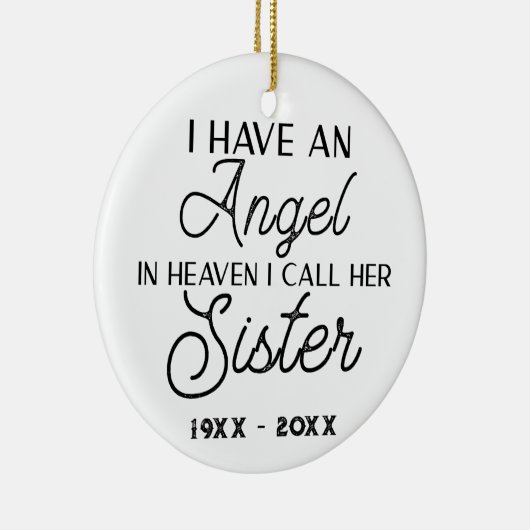 天に召された天使のような姉がいる 私は彼女を妹と呼ぶ セラミックオーナメント (右)
