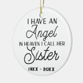 天に召された天使のような姉がいる 私は彼女を妹と呼ぶ セラミックオーナメント (左)