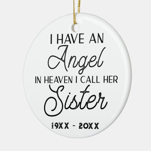天に召された天使のような姉がいる 私は彼女を妹と呼ぶ セラミックオーナメント (左)