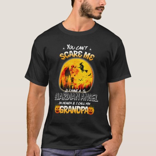天に守護天使がいるから怖くない Tシャツ (正面)