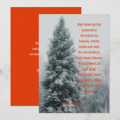 天に宝を積む冬の松の宝物 天の励まし 招待状 (正面/裏面)