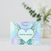 天に新しい天使が誕生しました ポストカード (スタンド正面)