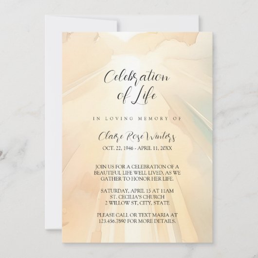 天のいのちの祭典 - フォトメモリアル 招待状 (正面)