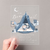 天のかわいい真珠のように待つ赤ちゃんシャワー アクリル招待状 (インサイチュ (ポータブル))