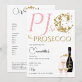 天のぱじゃまパーティーPJ＆プロセッコ独身最後の夜 招待状 (正面/裏面)