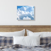 天のふわふわした雲 キャンバスプリント (インサイチュ (寝室))