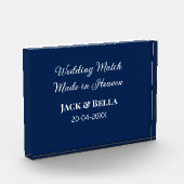 天のめぐり合わせのウェディングギフト 青 フォトブロック (左)