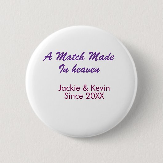 天のめぐり合わせの紫とマウブ (Since 年名) 缶バッジ (正面)