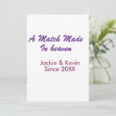 天のめぐり合わせの紫とマーブルの組み合わせ 年名 招待状 (スタンド正面)