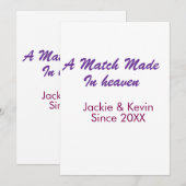 天のめぐり合わせの紫とマーブルの組み合わせ 年名 招待状 (正面/裏面)