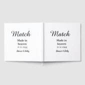 天のめぐり合わせ（名前と日付を入れて）シンプルなカリグラフィー ゲストブック (全面)