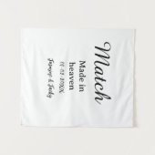 天のめぐり合わせ（名前と日付を入れて）シンプルなカリグラフィー タペストリー (正面(横))