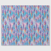 天のアイスクリームコーン ラッピングペーパー (フラット)