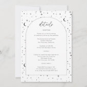 天のアーチ型の結婚式招待状をすべて1つに 招待状 (裏面)