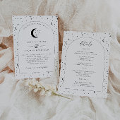 天のアーチ型の結婚式招待状をすべて1つに 招待状