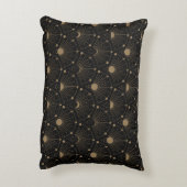天のアールデコ1920年代のヴィンテージムーンと星 アクセントクッション (裏面(縦))