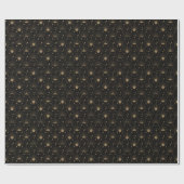 天のアールデコ1920年代のヴィンテージムーンと星 ラッピングペーパー (フラット)