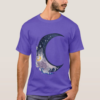 天のエレガンス複雑な水色タトゥーデ Tシャツ