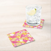 天のキャンディの渦巻き スクエアペーパーコースター (インサイチュ)