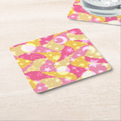 天のキャンディの渦巻き スクエアペーパーコースター (アングル)