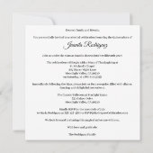 天のキンセアニエラ、カスタム 招待状 (裏面)