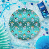 天のクリスマスエンジェルズパターン ペーパープレート (パーティー)