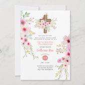 天のクロス 15歳誕生日招待状 ボヘミアンフラワー 招待状 (正面)