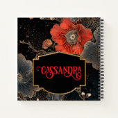 天のケシパーソナライズされたス ノートブック (裏面)