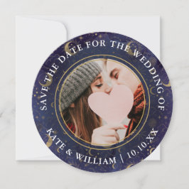 天のスパイラルゴールドスターズムーンスターズウェディング セーブザデート