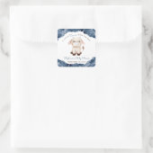 天のタウロスの水色ベビーシャワー スクエアシール (バッグ)