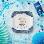 天のタウロスの水色ベビーシャワー ペーパープレート (パーティー)