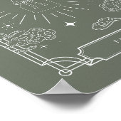 天のタロット赤ちゃんシャワー好意サイン ポスター (角)