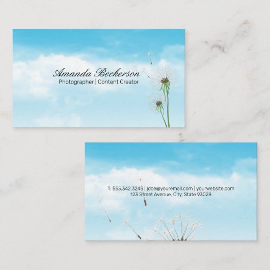 天のタンポポ 名刺 (正面/裏面)