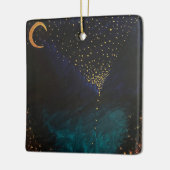 天のデザインクリスマスツリーの装飾 セラミックオーナメント (左)