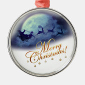 天のトナカイの喜び メタルオーナメント (正面)