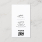 天のトリプルムーン女神QRコードありがとうBu 名刺 (裏面)