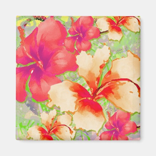 天のハイビスカス マグネット (正面)