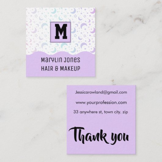 天のハロウィーン スクエア名刺 (正面/裏面)