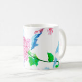 天のバラのデザインのモノグラムのマグ コーヒーマグカップ (正面右)